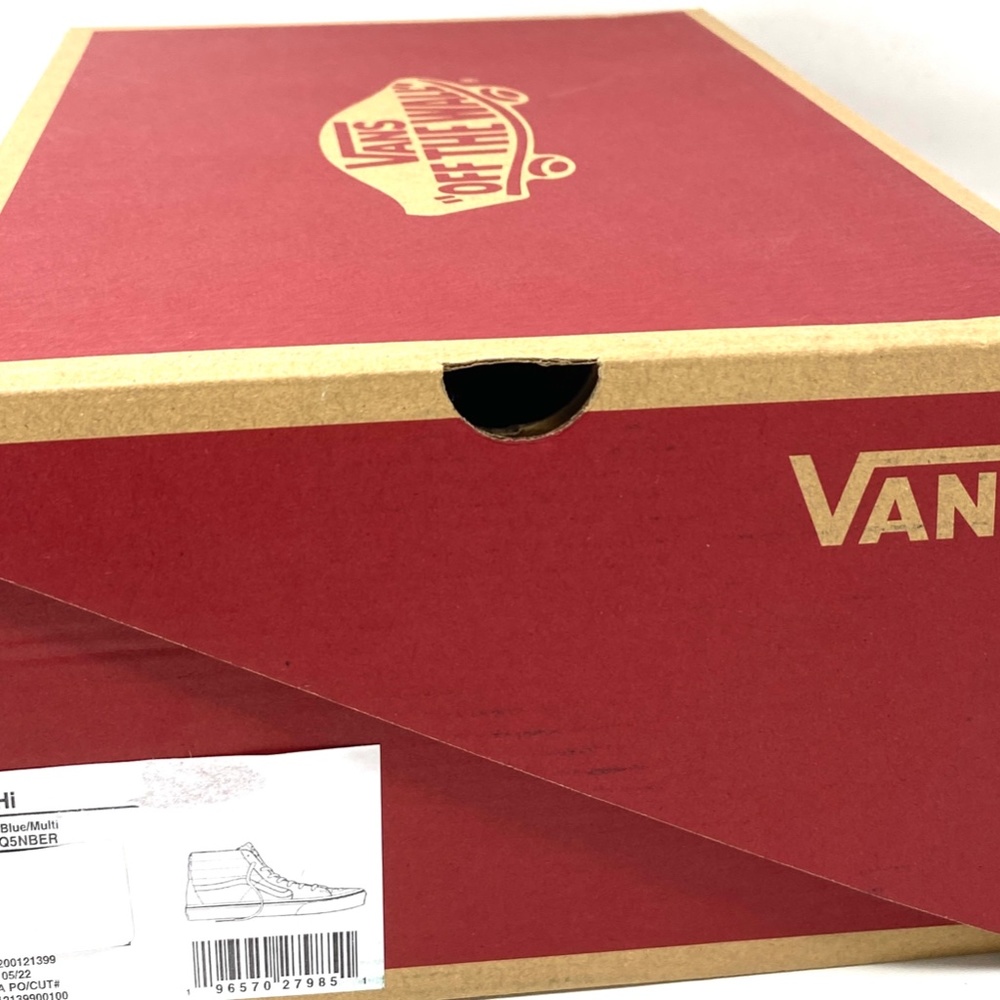 VANS Sk8-Hi Blue Multicolor Women's Suede Canvas Shoes Sneakers Size VN0A7Q5NBER - Picture 9 of 10